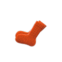 hand-knit socks [Orange] (Orange/Orange)