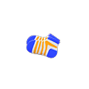 兒童襪 [藍色×橘色] (藍色/橘色)