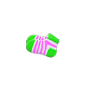 兒童襪 [萊姆綠×粉紅色] (綠色/粉紅色)