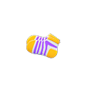 兒童襪 [黃色×紫色] (黃色/紫色)