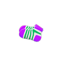 儿童袜 [紫色×绿色] (紫色/绿色)