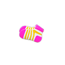 儿童袜 [粉红色×黄色] (粉红/黄色)