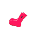 sokken met detail [Rood] (Rood/Zwart)