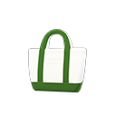 Standard-Stofftasche [Grün] (Weiß/Grün)