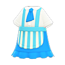 tenue de serveuse de café [Bleu pâle] (Bleu pâle/Blanc)