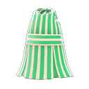 robe rayée sans manches [Vert] (Vert/Blanc)