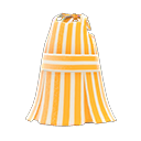 vestido a rayas sin mangas [Naranja] (Naranja/Blanco)