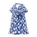 vestido de día chic [Azul marino] (Azul/Blanco)