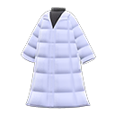 abrigo largo acolchado [Blanco] (Blanco/Negro)