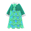 vestido floral con rebeca [Verde] (Verde/Verde)