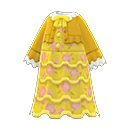 vestido floral con rebeca [Amarillo] (Amarillo/Amarillo)