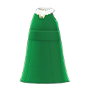 vestido largo con perlas [Verde] (Verde/Blanco)