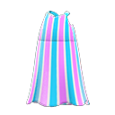 條紋連身長裙 [藍色] (藍色/紫色)