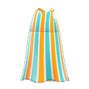 vestido largo a rayas [Naranja] (Naranja/Celeste)