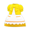 vestido de cuento [Amarillo] (Amarillo/Blanco)