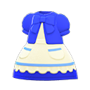 vestido de cuento [Azul] (Azul/Blanco)