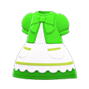 vestido de cuento [Verde claro] (Verde/Blanco)
