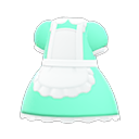 maid dress [Mint] (Aqua/White)