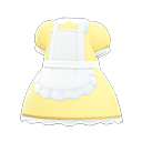 vestido doncella [Amarillo] (Amarillo/Blanco)