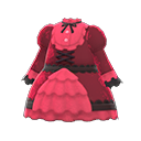 victoriaanse jurk [Rood] (Rood/Rood)