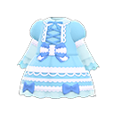 vestido muñequita [Azul] (Turquesa/Blanco)