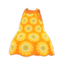 vestido girasoles [Naranja] (Naranja/Amarillo)