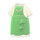 robe de soirée [Vert] (Vert/Blanc)