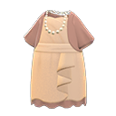 fancy party dress [Beige] (Beige/Brown)
