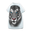 tiger-face tee dress [White] (Gray/White)