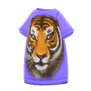 tiger-face tee dress [Purple] (Orange/Purple)