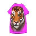 robe t-⁠shirt tigre [Rose] (Orange/Rose)