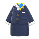 uniforme d'hôtesse de l'air [Noir] (Noir/Bleu)