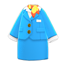 flight-crew uniform [Light blue] (Aqua/Yellow)