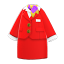 uniforme d'hôtesse de l'air [Rouge] (Rouge/Mauve)