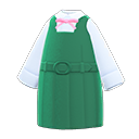 uniforme de réceptionniste [Vert] (Vert/Blanc)