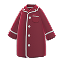 robe pyjama [Bordeaux] (Rouge/Blanc)