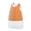 vestido con chaleco [Naranja] (Naranja/Blanco)