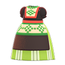 платье молочницы [Зеленый] (Черный/Зеленый)