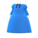 elegante jurk [Blauw] (Blauw/Wit)