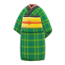 ouderwetse gewone kimono [Groen] (Groen/Geel)