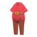 disfraz de duende [Rojo] (Rojo/Marrón)