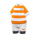 橄榄球制服 [橘色×白色] (白色/橘色)