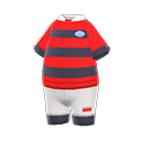 Rugby-Outfit [Rot-schwarz] (Schwarz/Rot)