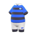 uniforme da rugby [Blu e nero] (Nero/Blu)