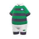 Rugby-Outfit [Grün-schwarz] (Schwarz/Grün)