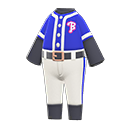 uniforme de béisbol [Azul marino] (Azul/Blanco)