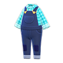 农场背带裤装 [蓝色] (蓝色/水蓝色)