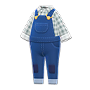 農場吊帶褲 [灰色] (藍色/灰色)