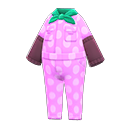 coveralls with arm covers [Pink] (Pink/Red)