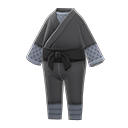 vestimenta de ninja [Gris] (Negro/Gris)